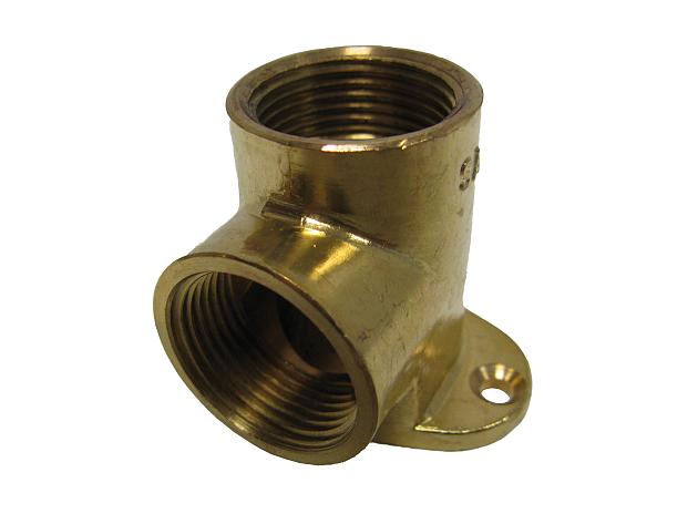 Muurplaat messing binnendraad