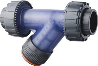 PVC Y-filter RVUIT90 lijmmof ø90 mm - DN80 - max. doorstroming 60.000 l/uur - 500 micron - max. 16 b