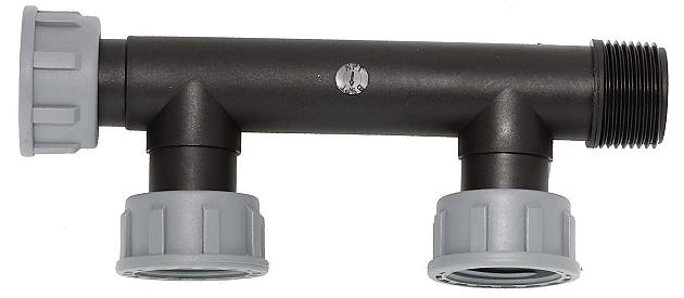 PP manifold 4-weg 1" bu.dr.