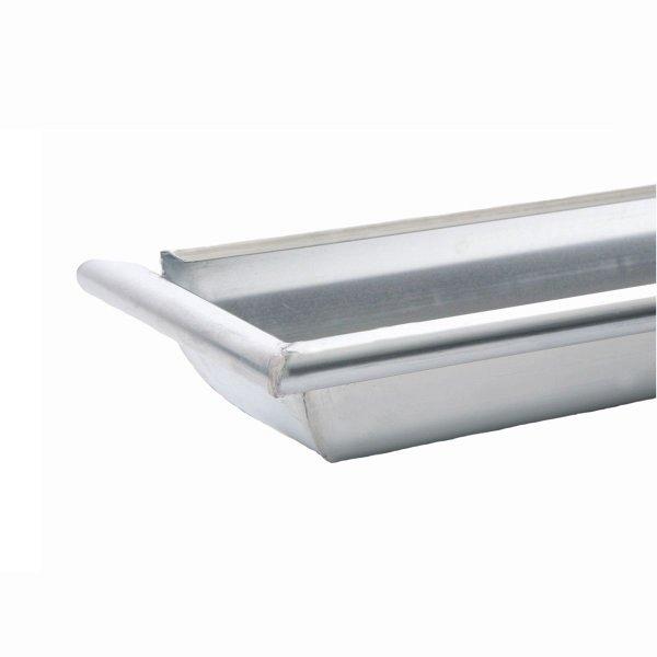 Mastgoot M37 - NedZink Naturel 0,8 mm - Met links ingesoldeerd bol vlindermodel kopschot x 3 m