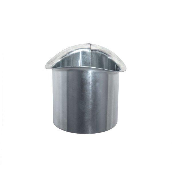 Tapeind voor mastgoot - Zink - t.b.v. buis 100 mm x ca. 20 cm