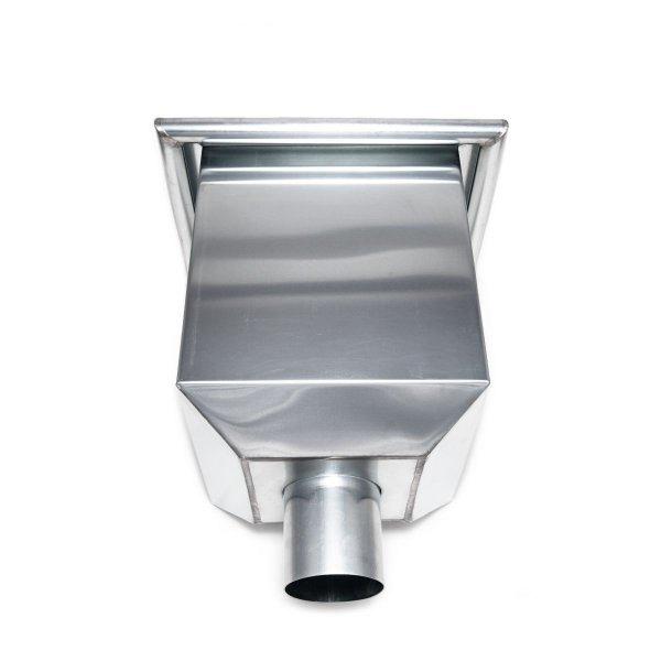 Vergaarbak - Zink - Hoekig model met korte conus - 80 mm