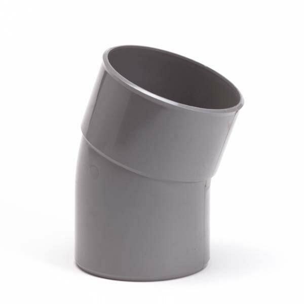 Lijmbocht PVC 1x lijmmof 1x spie 45 graden 