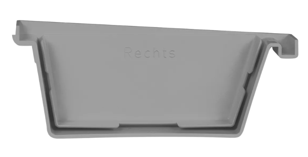 HWA PVC Bakgoot eindstuk rechts