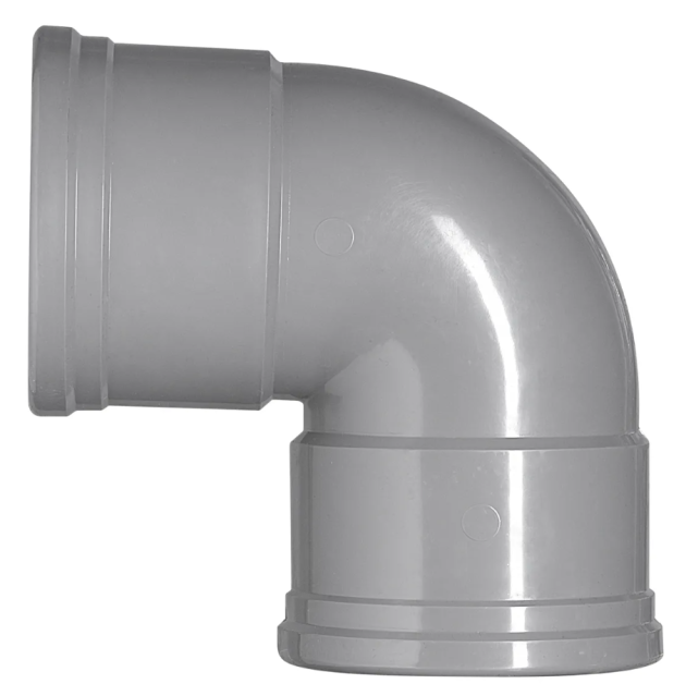 PVC Bocht 87 ° – 2x Rubbermanchet verbinding
