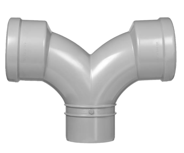 PVC Flexibel Stroom T-Stuk  – SN8 P – 90° (2x Manchet)