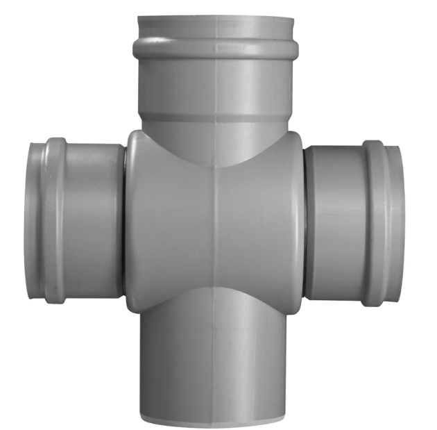 PVC Dubbele Y-Tak Dubbelwandig 87° (3x Manchet)