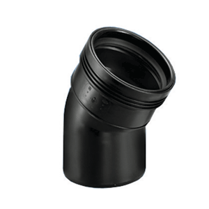 Wafix PP bocht 88,5 graden m/s zwart