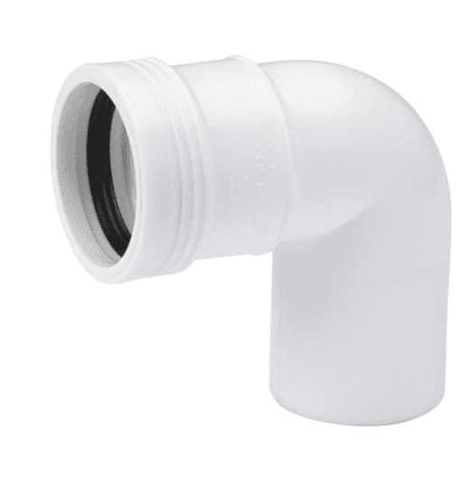 Wafix PP Bocht 88,5 graden m/s wit 