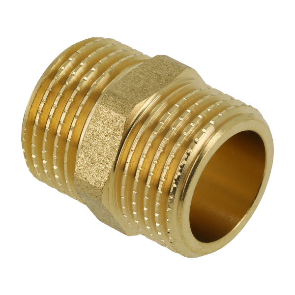 BONFIX Draad messing dubbele nippel