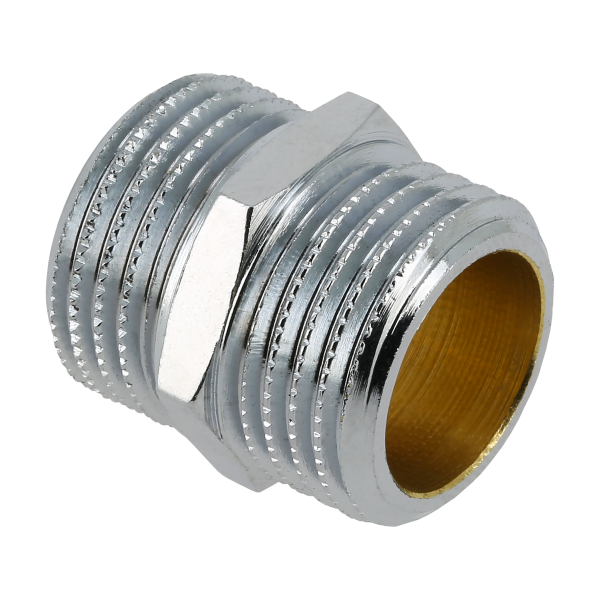 BONFIX Draad verchroomde dubbele nippel buitendraad aansluiting