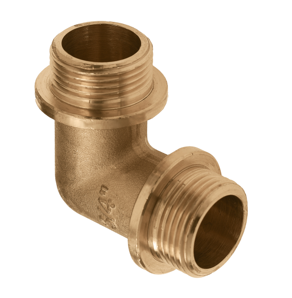 BONFIX Draad messing kniekoppeling 2 x buitendraad met kraag