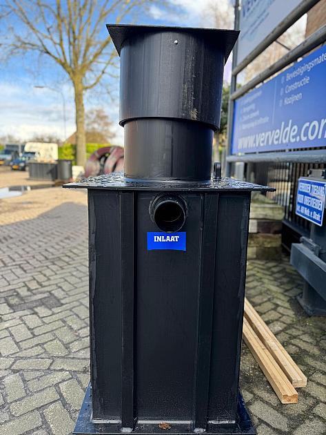Vetafscheider HDPE 4l/s 400 liter slib rechthoekig grond inbouw. Geschikt voor verkeersklasse A 15 k