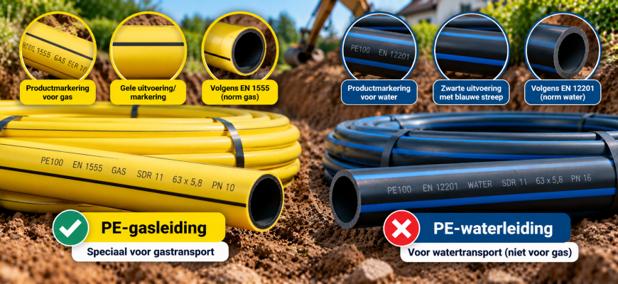 pe gas of pe waterleiding 