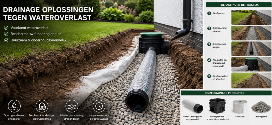 drainage buis met toepassing