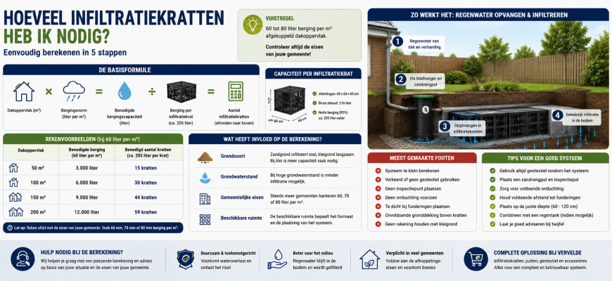 infiltratie kraten berekenen