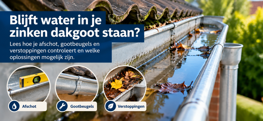 blijft water in je dakgoot staan 