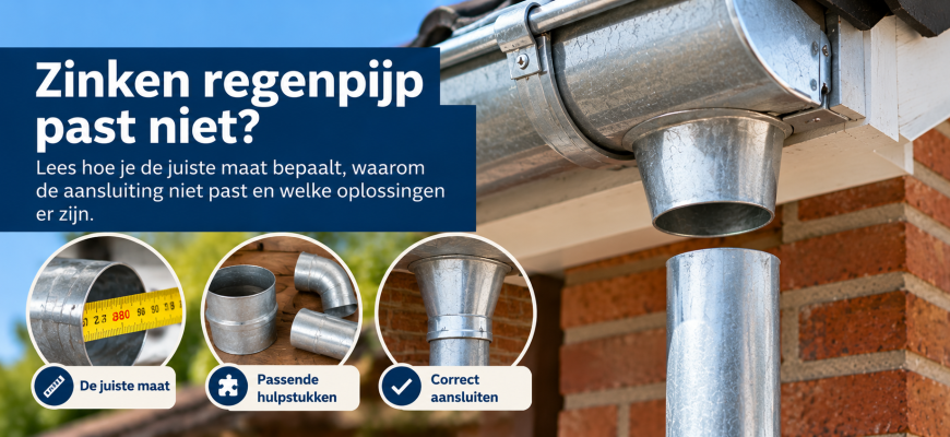 zinken regenpijp past niet 